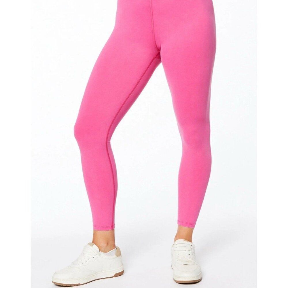 Soul By Soulcycle Solid Pink High Rise Leggings Medium